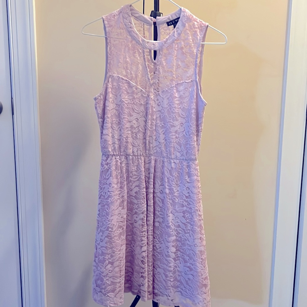 S girls, purple, floral dress